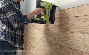 DIY Faux Shiplap Wall